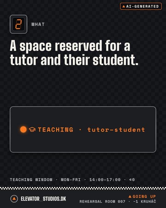 The Teaching Window in five slides · 2/5. Elevator_Studios.DK visual, AI-generated.