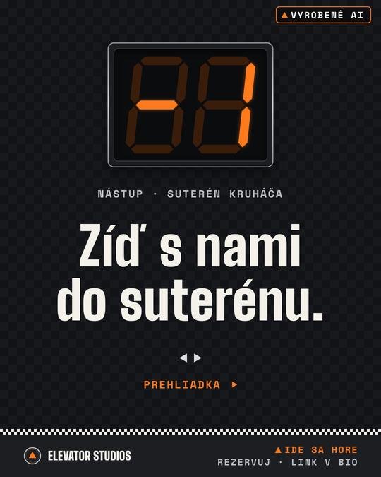 Prehliadka poschodí · 1/6. Vizuál Elevator Studios, vyrobené AI.
